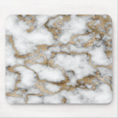 Cool White Gold Marble Texture Muismat (Voorkant)