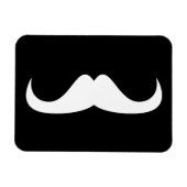 Cool White Handlebar snor op Black Magneet (Horizontaal)