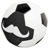 Cool White Handlebar snor op Black Voetbal (Drie kwart)