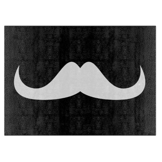  Cool White Handlebar snor Snijplank (Voorkant)