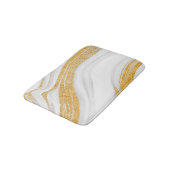Cool White marble Gold Glitter Badmat (Gekanteld)