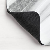 Cool White Marble Silver Glitter Muismat (Hoek)