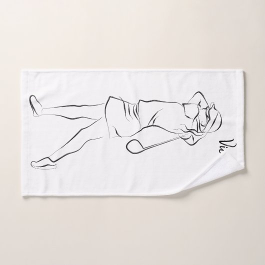 Cool White Modern voegt Jouw naam toe Gepersonalis Handdoek (Handdoek)