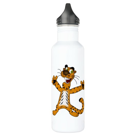 Cool White Oranje Tigrotto Birthday Boy Waterfles (Links)