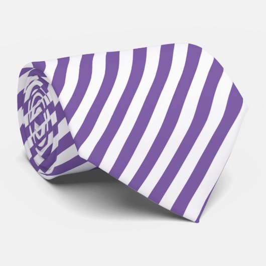 Cool white purple stripe pattern neck tie  stropdas (Opgerold)