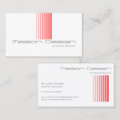 Cool White, Red en Grey Modern - Visitekaartje (Voorkant / Achterkant)