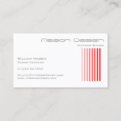 Cool White, Red en Grey Modern - Visitekaartje (Achterkant)