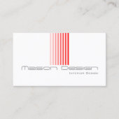 Cool White, Red en Grey Modern - Visitekaartje (Voorkant)