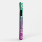 Cool White Retro Tennis Racquets Patroonverloop Case-Mate iPhone Case (Achterkant/rechts)