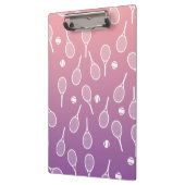 Cool White Retro Tennis Racquets Patroonverloop Klembord (Links)