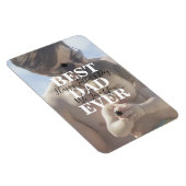 Cool White Scripts Best Dad ever Fathers Day Photo Magneet (Rechterzijde)