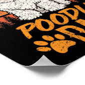 Cool White Speelgoed poedel papa vaders dag voor p Poster (Hoek)