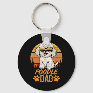 Cool White Speelgoed poedel papa vaders dag voor p Sleutelhanger