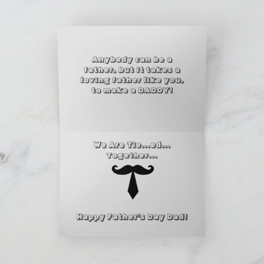 Cool WhiteScripts Beste vader op vaderdag foto Kaart (Binnen)