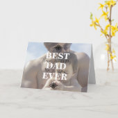 Cool WhiteScripts Beste vader op vaderdag foto Kaart (Gele Bloem)