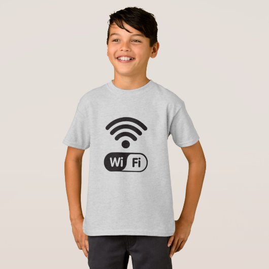 Cool Wi-Fi-signaal Grafisch Internet T-shirt (Voorkant volledig)