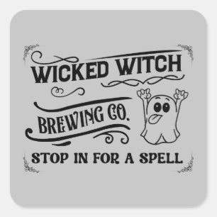 Cool wicked met brouwerij Company Vierkante Sticker