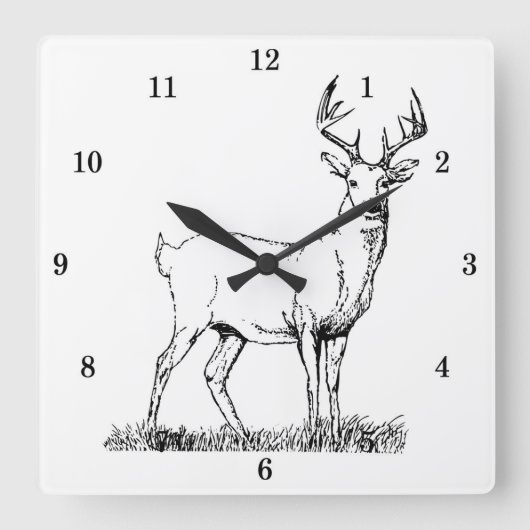 Cool Wild Deer Wall klok (Voorkant)