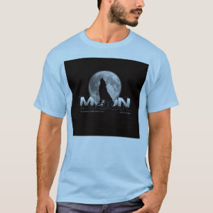 Cool Wild Dieren Natuur Typografie Pastelblauw T-shirt