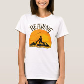 Cool Wild Reader Sunset Mountain T-shirt (Voorkant)