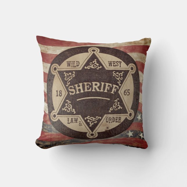 Cool Wild West Sheriff Pillow! Kussen (Voorkant)