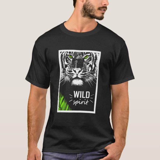 Cool Wild White Tiger Leopard Tiger Graphic 1 T-shirt (Voorkant)