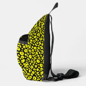 Cool wild zwart en geel stijlvol cheetah patroon sling bag (Rechts)