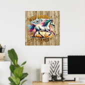 Cool wilde harten paard Western Poster (Thuiskantoor)