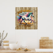 Cool wilde harten paard Western Poster (Keuken)