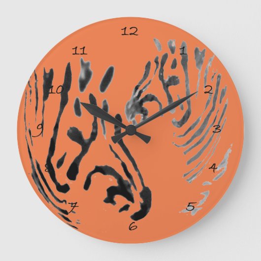 Cool Wildlife Art Zebra Grote Klok (Voorkant)