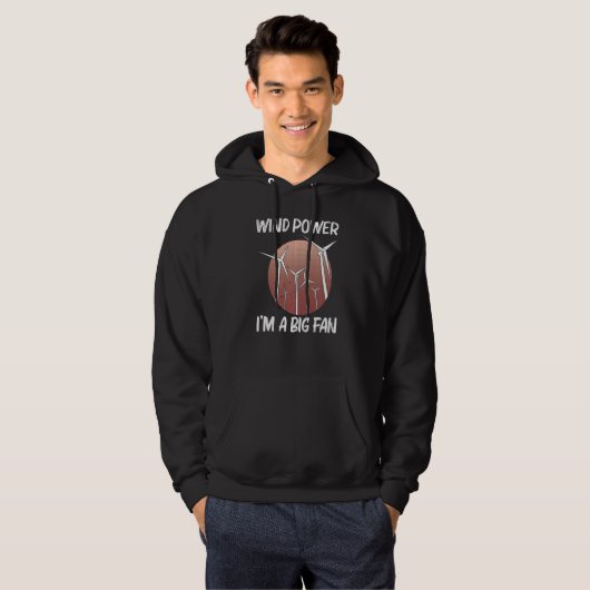 Cool Wind Power For Men Women Wind Turbine Renewab Hoodie (Voorkant volledig)