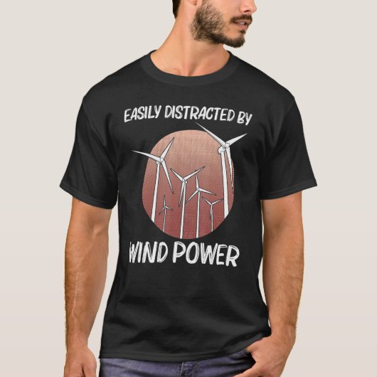 Cool Wind Power For Men Women Wind Turbine Renewab T-shirt (Voorkant)
