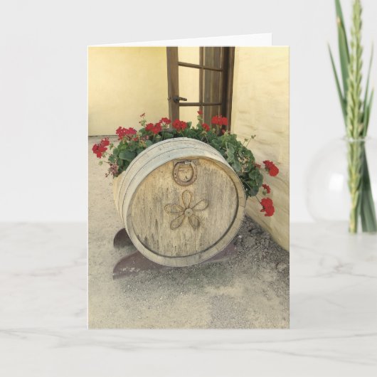 Cool Wine Barrel Wenskaart! Kaart (Voorkant)