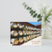 Cool Wine Land/Barrel Briefkaart! Briefkaart (Staand voorkant)