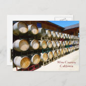 Cool Wine Land/Barrel Briefkaart! Briefkaart (Voorkant / Achterkant)
