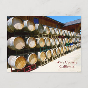 Cool Wine Land/Barrel Briefkaart! Briefkaart