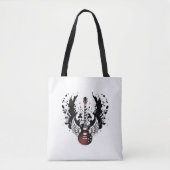 Cool Winged Guitar Rock Music Rockabilly Musician Tote Bag (Voorkant)