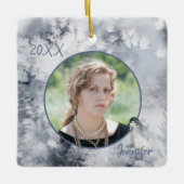 Cool Winter Background Photo Template Keramisch Ornament (Voorkant)