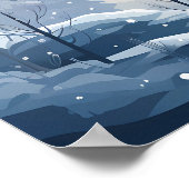 Cool Winter hertenliefhebbers Poster (Hoek)