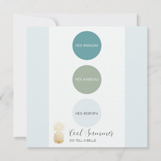 Cool Winter Kleurenpalet Kaart (Voorkant)