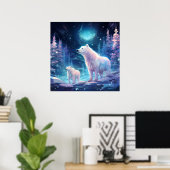 Cool Winter wolf liefhebbers Poster (Thuiskantoor)