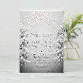 Cool Winter Wonderland, Sneeuwbruiloft met slinger Kaart (Staand voorkant)