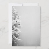 Cool Winter Wonderland, Sneeuwbruiloft met slinger Kaart (Achterkant)