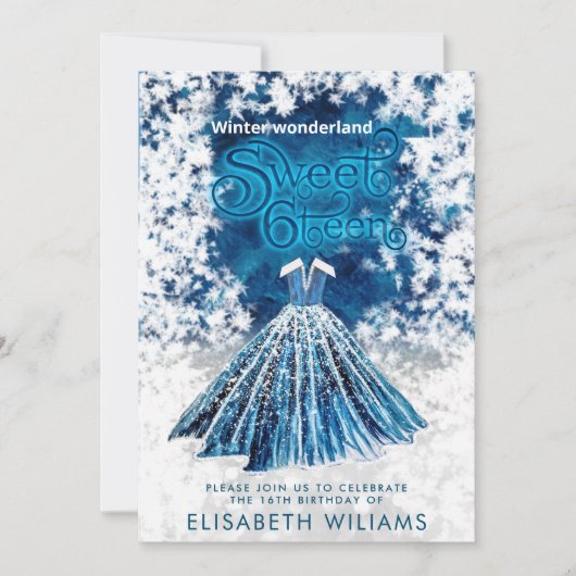 Cool Winter wonderland typografie zoet 16 Kaart (Voorkant)