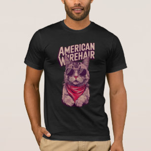 Cool Wirehair Cat T-shirt