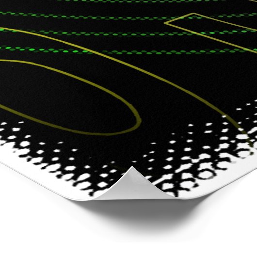 Cool Wiskunde geek Text Art: Fermat's Spiral Poster (Hoek)