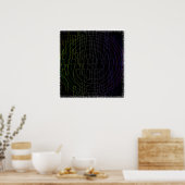 Cool Wiskunde geek Text Art: Fermat's Spiral Poster (Keuken)