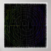 Cool Wiskunde geek Text Art: Fermat's Spiral Poster (Voorkant)