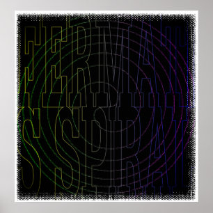 Cool Wiskunde geek Text Art: Fermat's Spiral Poster