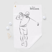    Cool Wit Modern Voeg Je Naam Toe Aangepaste Her Golfhanddoek (Insitu)
